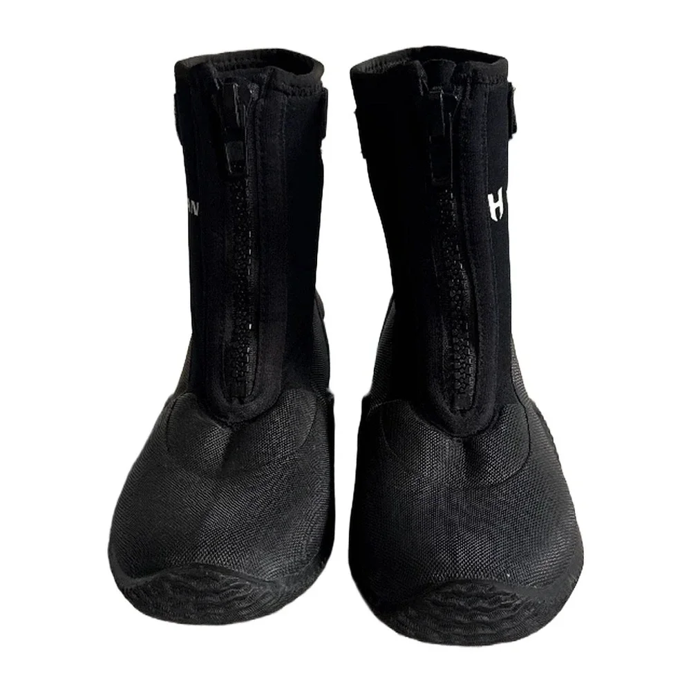Hodgman Neoprene Wading Boots Mens 8 Black Zip Up Fishing Shoes B37595-NEO